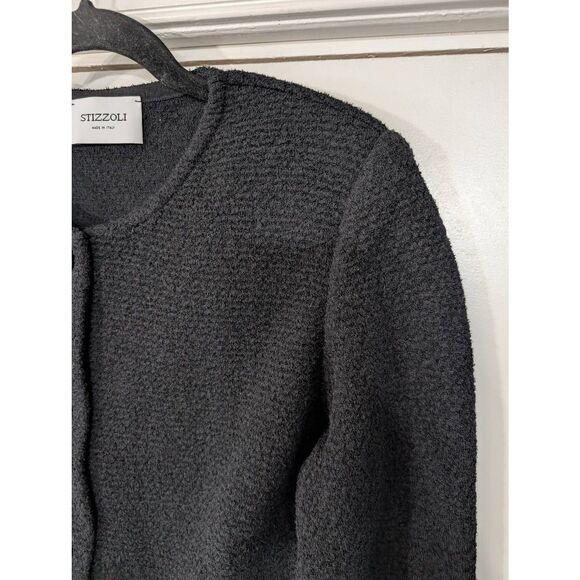 Stizzoli Tweed Blazer women's Small*** black white textured Italy Vintage - Picture 2 of 8